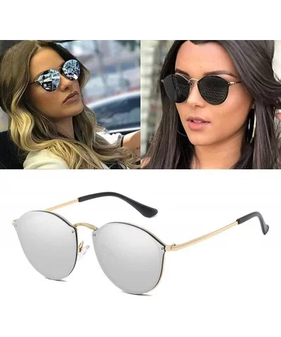 Luxury Brand Women Round Sunglasses Male Female Metal Frame G15 Lens 58051 C1 - 58051 C7 - C718YZUND4U $7.05 Aviator