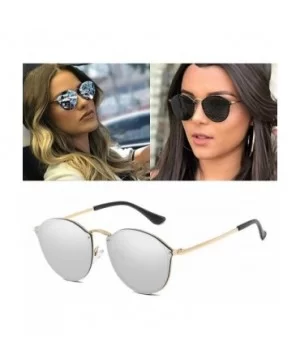 Luxury Brand Women Round Sunglasses Male Female Metal Frame G15 Lens 58051 C1 - 58051 C7 - C718YZUND4U $7.05 Aviator