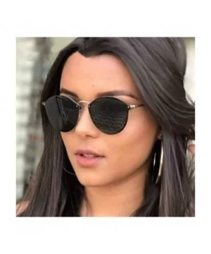 Luxury Brand Women Round Sunglasses Male Female Metal Frame G15 Lens 58051 C1 - 58051 C7 - C718YZUND4U $7.05 Aviator