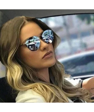 Luxury Brand Women Round Sunglasses Male Female Metal Frame G15 Lens 58051 C1 - 58051 C7 - C718YZUND4U $7.05 Aviator