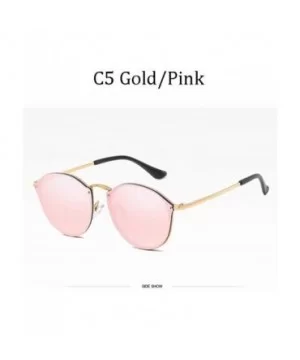 Luxury Brand Women Round Sunglasses Male Female Metal Frame G15 Lens 58051 C1 - 58051 C7 - C718YZUND4U $7.05 Aviator