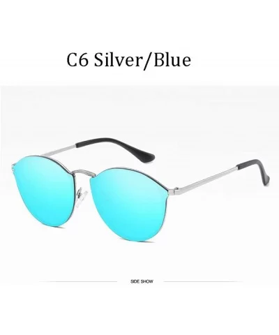 Luxury Brand Women Round Sunglasses Male Female Metal Frame G15 Lens 58051 C1 - 58051 C7 - C718YZUND4U $7.05 Aviator