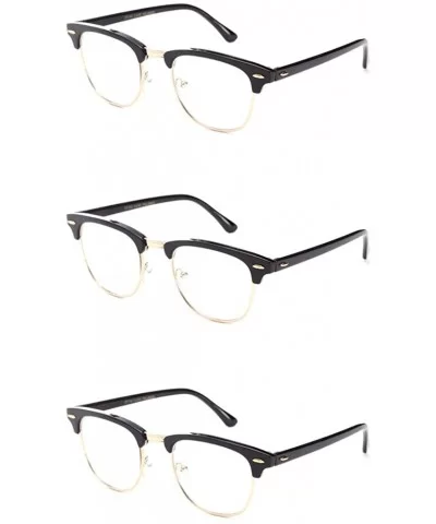 Babo" Slim Oval Style Celebrity Fashionista Pattern Temple Reading Glasses Vintage - 3 Pack Oval Gold - C811P3ETK9R $9.45 Round