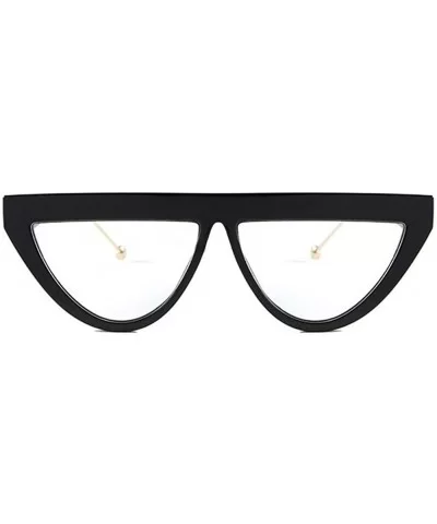 Fashion Sunglasses Women's Brand Design Cat Eye Flat Frame Sunglasses - C4 Black Red - CG198UH8ELK $5.74 Cat Eye