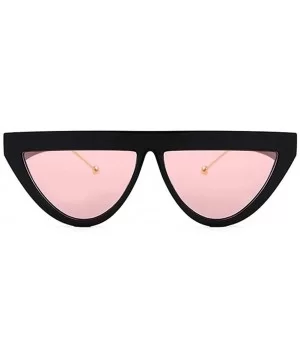 Fashion Sunglasses Women's Brand Design Cat Eye Flat Frame Sunglasses - C4 Black Red - CG198UH8ELK $5.74 Cat Eye