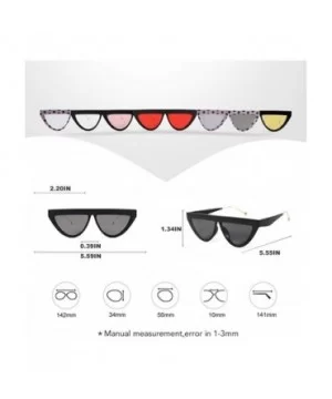 Fashion Sunglasses Women's Brand Design Cat Eye Flat Frame Sunglasses - C4 Black Red - CG198UH8ELK $5.74 Cat Eye