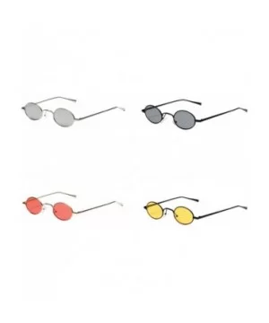 Fashion Women Sunglasses Oval Metal Frame Classic Female Eyewear Eyeglasses - White Silver - CN193590HUL $16.41 Oval