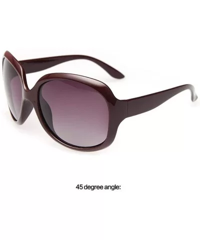 Multi Oversized Polarized Sunglasses Women Brand Design Retro Sun Glasses 1 - 2 - CR18XE9ZYMR $7.54 Aviator