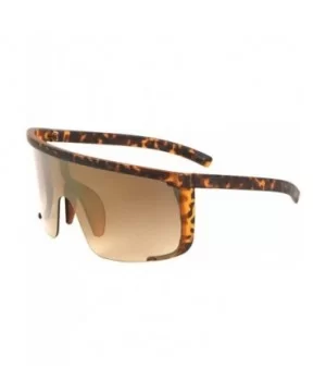 Montego Bay XL Wrap Around Shield Sunglasses - Brown Tortoise Frame - CG18DLQHQTZ $7.03 Oversized