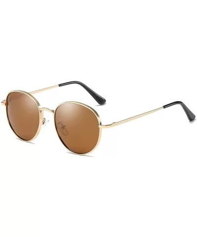 HD Vintage Classic Polarized Sunglasses for Men Women Navigator Rectangular Designer Style - E - CC197AZKQZI $8.29 Round