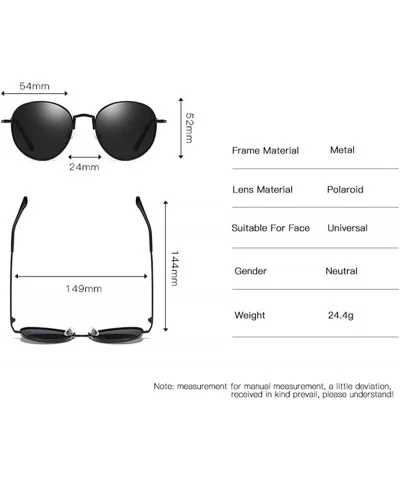 HD Vintage Classic Polarized Sunglasses for Men Women Navigator Rectangular Designer Style - E - CC197AZKQZI $8.29 Round