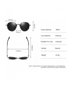 HD Vintage Classic Polarized Sunglasses for Men Women Navigator Rectangular Designer Style - E - CC197AZKQZI $8.29 Round