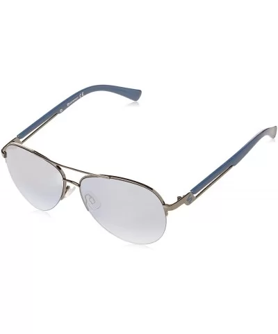 Men's 5016SP Metal Aviator Sunglasses with 100% UV Protection- 60 mm - Gunmetal & Blue - CV18EGYSQOT $27.19 Semi-rimless