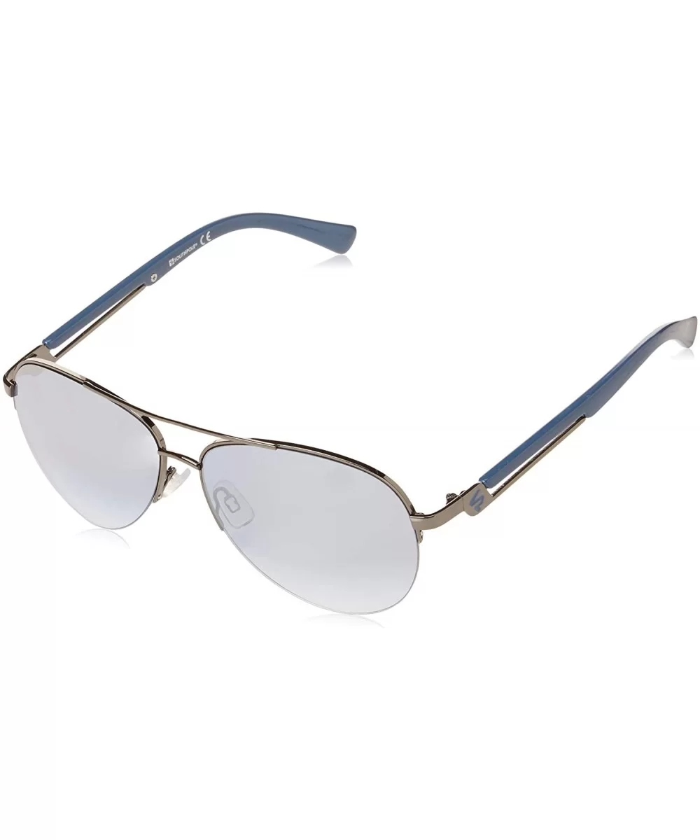 Men's 5016SP Metal Aviator Sunglasses with 100% UV Protection- 60 mm - Gunmetal & Blue - CV18EGYSQOT $27.19 Semi-rimless