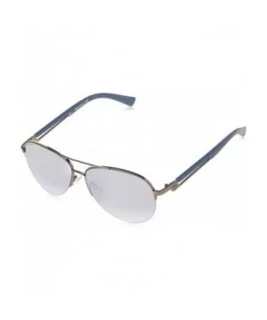 Men's 5016SP Metal Aviator Sunglasses with 100% UV Protection- 60 mm - Gunmetal & Blue - CV18EGYSQOT $27.19 Semi-rimless