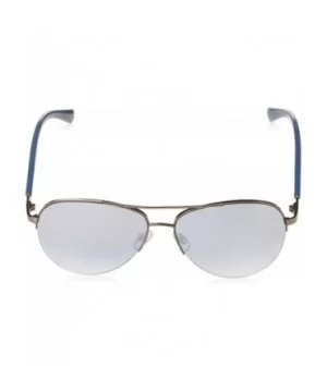 Men's 5016SP Metal Aviator Sunglasses with 100% UV Protection- 60 mm - Gunmetal & Blue - CV18EGYSQOT $27.19 Semi-rimless