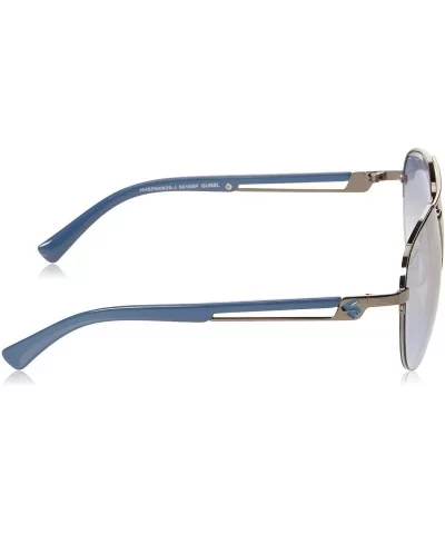 Men's 5016SP Metal Aviator Sunglasses with 100% UV Protection- 60 mm - Gunmetal & Blue - CV18EGYSQOT $27.19 Semi-rimless