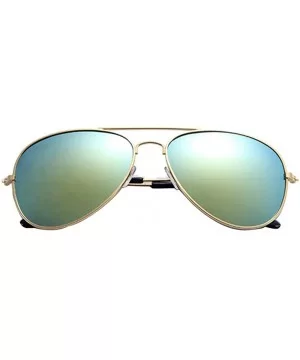 Hot sale!!!Aviator Large Metal Non-Mirrored Polarized Sunglasses - Goldgold - CZ180Q2OTUQ $3.87 Square