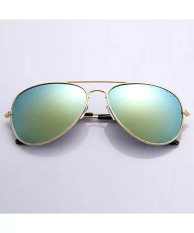 Hot sale!!!Aviator Large Metal Non-Mirrored Polarized Sunglasses - Goldgold - CZ180Q2OTUQ $3.87 Square