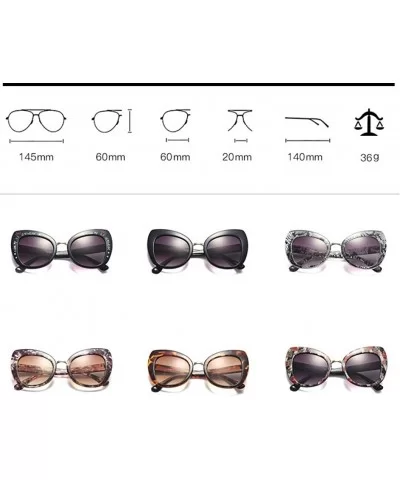 Transparent Snake Cat Eye Sunglasses Men Women Big Frame Fashion Shades UV400 Vintage Glasses - CU18U560UQ0 $12.20 Cat Eye