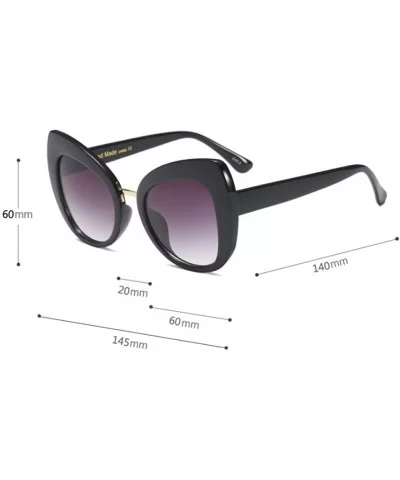 Transparent Snake Cat Eye Sunglasses Men Women Big Frame Fashion Shades UV400 Vintage Glasses - CU18U560UQ0 $12.20 Cat Eye