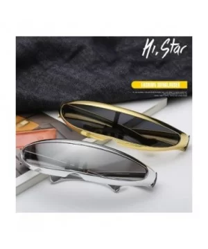 Futuristic Cyclops Sunglasses For Cosplay Narrow Cyclops Adult Party Glasses Wrap - 1 - C818H3M4R4R $10.17 Wrap