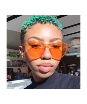 Unisex Fashion Candy Colors Round Outdoor Sunglasses - Light Orange - CY199X00IGH $14.82 Round