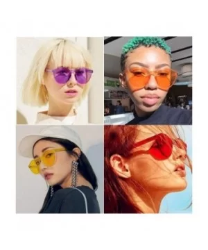 Unisex Fashion Candy Colors Round Outdoor Sunglasses - Light Orange - CY199X00IGH $14.82 Round