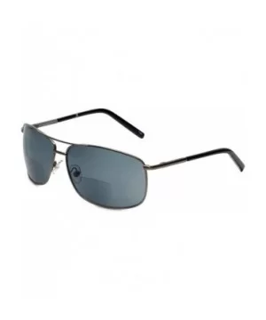 Designer Bi-Focal Reading Sunglasses Jordan - Gunmetal - CF187Y4ZGA6 $18.53 Aviator