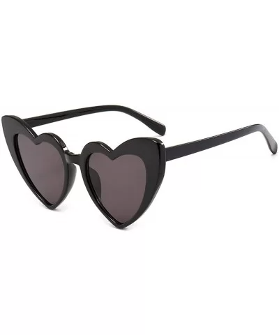 Heart Sunglasses Women brand designer Cat Eye Sun Glasses Retro Love Heart Shaped Glasses - Clear - CE18W5ELW2Y $18.66 Oversized