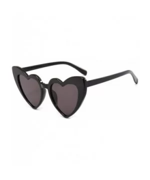 Heart Sunglasses Women brand designer Cat Eye Sun Glasses Retro Love Heart Shaped Glasses - Clear - CE18W5ELW2Y $18.66 Oversized