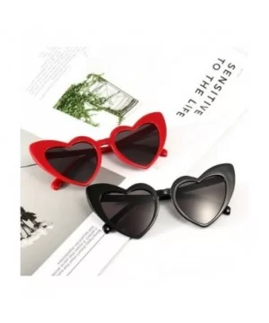 Heart Sunglasses Women brand designer Cat Eye Sun Glasses Retro Love Heart Shaped Glasses - Clear - CE18W5ELW2Y $18.66 Oversized