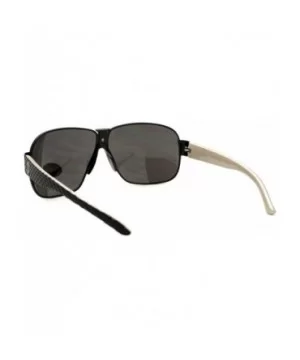 Mens Sunglasses Oversized Fashion Square Frame UV400 - Black Silver - CP18904Q3Q6 $6.24 Square