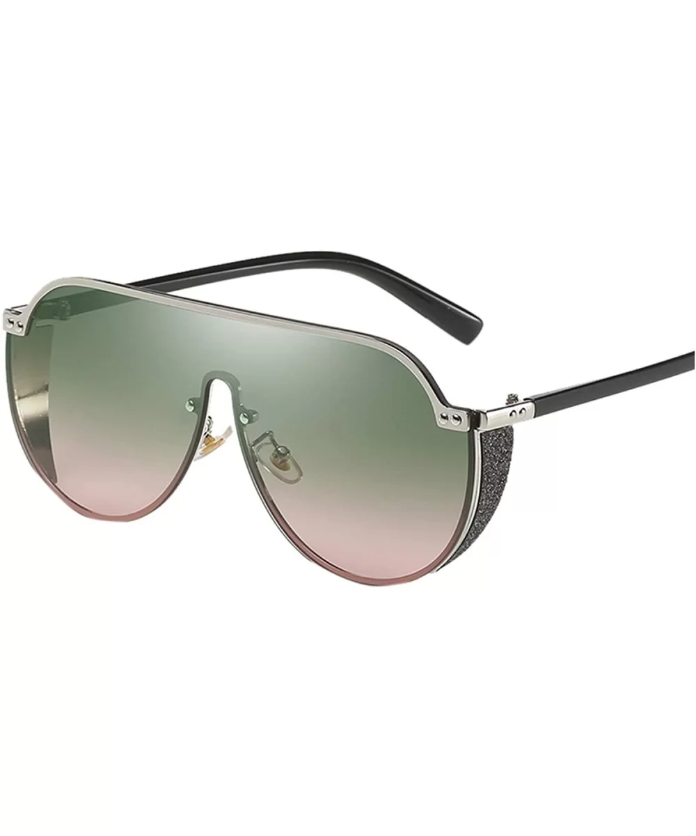 Oversized Polarized Shield Sunglasses Lens For Men Women Polarized Driving - A - CZ199OI523L $4.07 Aviator