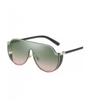 Oversized Polarized Shield Sunglasses Lens For Men Women Polarized Driving - A - CZ199OI523L $4.07 Aviator