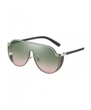 Oversized Polarized Shield Sunglasses Lens For Men Women Polarized Driving - A - CZ199OI523L $4.07 Aviator