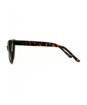 Womens Goth Metal Horn Cat Eye Mod Diva Sunglasses - Tortoise Brown - CD189LIX7X3 $10.73 Oval