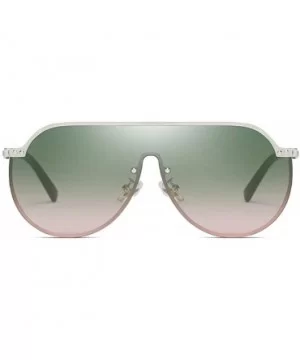 Oversized Polarized Shield Sunglasses Lens For Men Women Polarized Driving - A - CZ199OI523L $4.07 Aviator