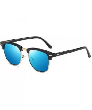 Sunglasses Polarized Antiglare Anti ultraviolet Travelling - Blue - C118WOUCGGO $17.63 Square