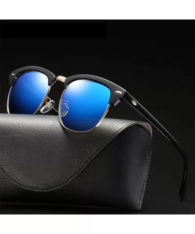 Sunglasses Polarized Antiglare Anti ultraviolet Travelling - Blue - C118WOUCGGO $17.63 Square