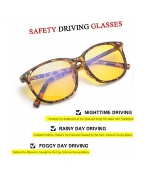 HD Night Driving Glasses for Men Women Anti-glare Safety Glasses- Perfect for Any Weather - Leopard - CG180L9K4CX $23.35 Rect...