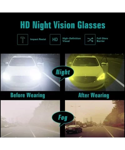 HD Night Driving Glasses for Men Women Anti-glare Safety Glasses- Perfect for Any Weather - Leopard - CG180L9K4CX $23.35 Rect...