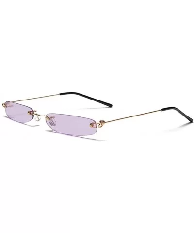 YUMIAOGLS Retro Small Square Frameless Sunglasses for Women/Men Metal Legs UV400 - C2 - CC19054X4ZO $5.59 Rimless