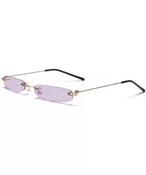 YUMIAOGLS Retro Small Square Frameless Sunglasses for Women/Men Metal Legs UV400 - C2 - CC19054X4ZO $5.59 Rimless