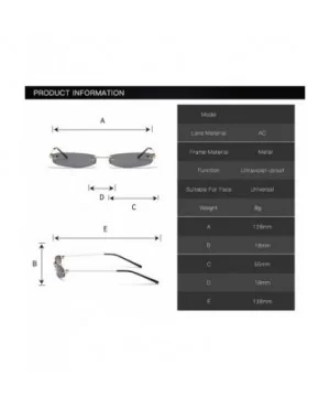 YUMIAOGLS Retro Small Square Frameless Sunglasses for Women/Men Metal Legs UV400 - C2 - CC19054X4ZO $5.59 Rimless