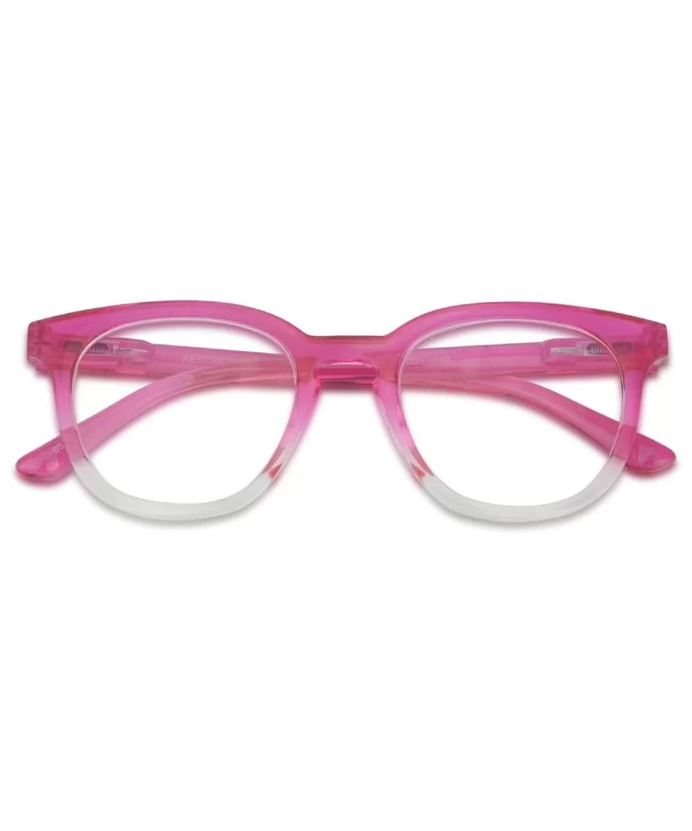 Semi Oversized Reading Readers Strength - Acrylic Pink - C7196MUM029 $10.22 Oval