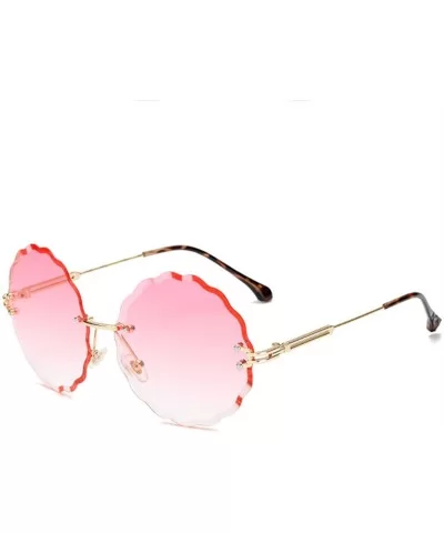 RimlRound Sunglasses Women Flower Gradient Sun Glasses Female Metal Frame Shades Eyewear UV400 - Pink Blue - C61985CUIG9 $11....