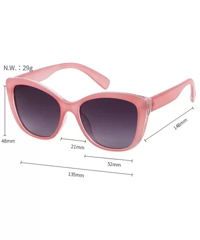 Jackie O Cat Eye Sunglasses Oversized Vintage Polarized Sunglasses for Women - Pink - CY18YYW460G $12.03 Cat Eye