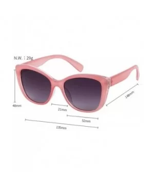 Jackie O Cat Eye Sunglasses Oversized Vintage Polarized Sunglasses for Women - Pink - CY18YYW460G $12.03 Cat Eye