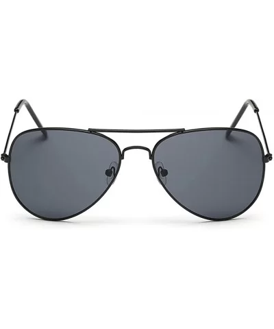 Mens Polarized Full Mirrored Aviator Sunglasses - Gray1 - CZ182K8EDS6 $5.30 Round